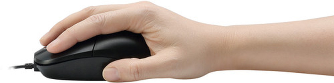 Adesso HC-3003PS - 3 Button Desktop Optical Scroll Mouse PS2 - Optical - Cable - Black - PS2 - 1000 dpi - Scroll Wheel - 3 HC-3003PS