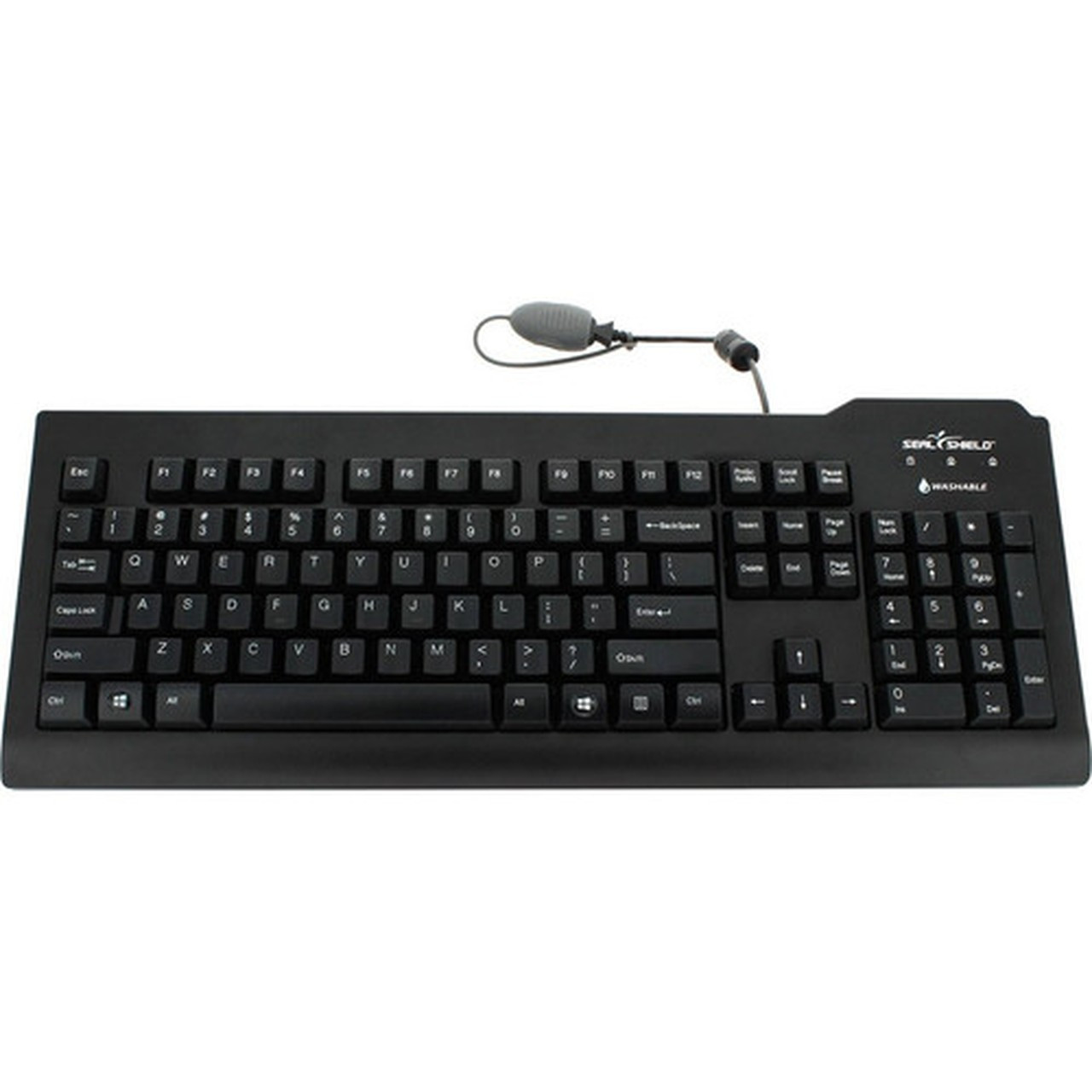Seal Shield Silver Seal Waterproof Keyboard - Cable Connectivity - USB Interface - 104 Key - English US - QWERTY Layout - Computer - SSKSV207