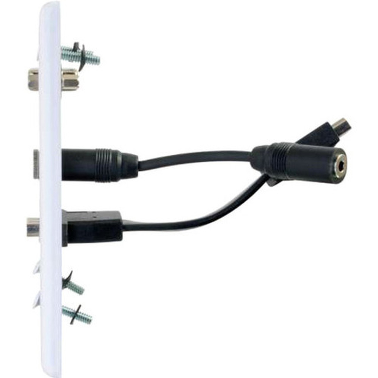 C2G Decorative Dual Gang VGA 35mm Audio and HDMI Wall Plate White - 2-gang - White - Aluminum Polyvinyl Chloride PVC - 1 x HDMI - 39877