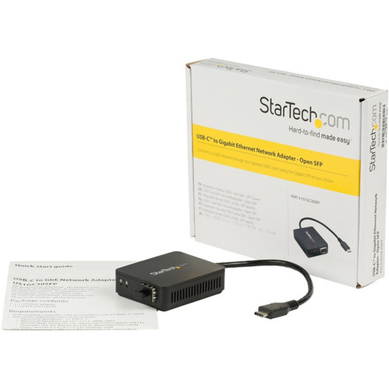 StarTechcom USB C to Fiber Optic Converter - Open SFP - USB 30 Gigabit Ethernet Network Adapter - 1000BASE-SXLX - Windows  Mac  - US1GC30SFP
