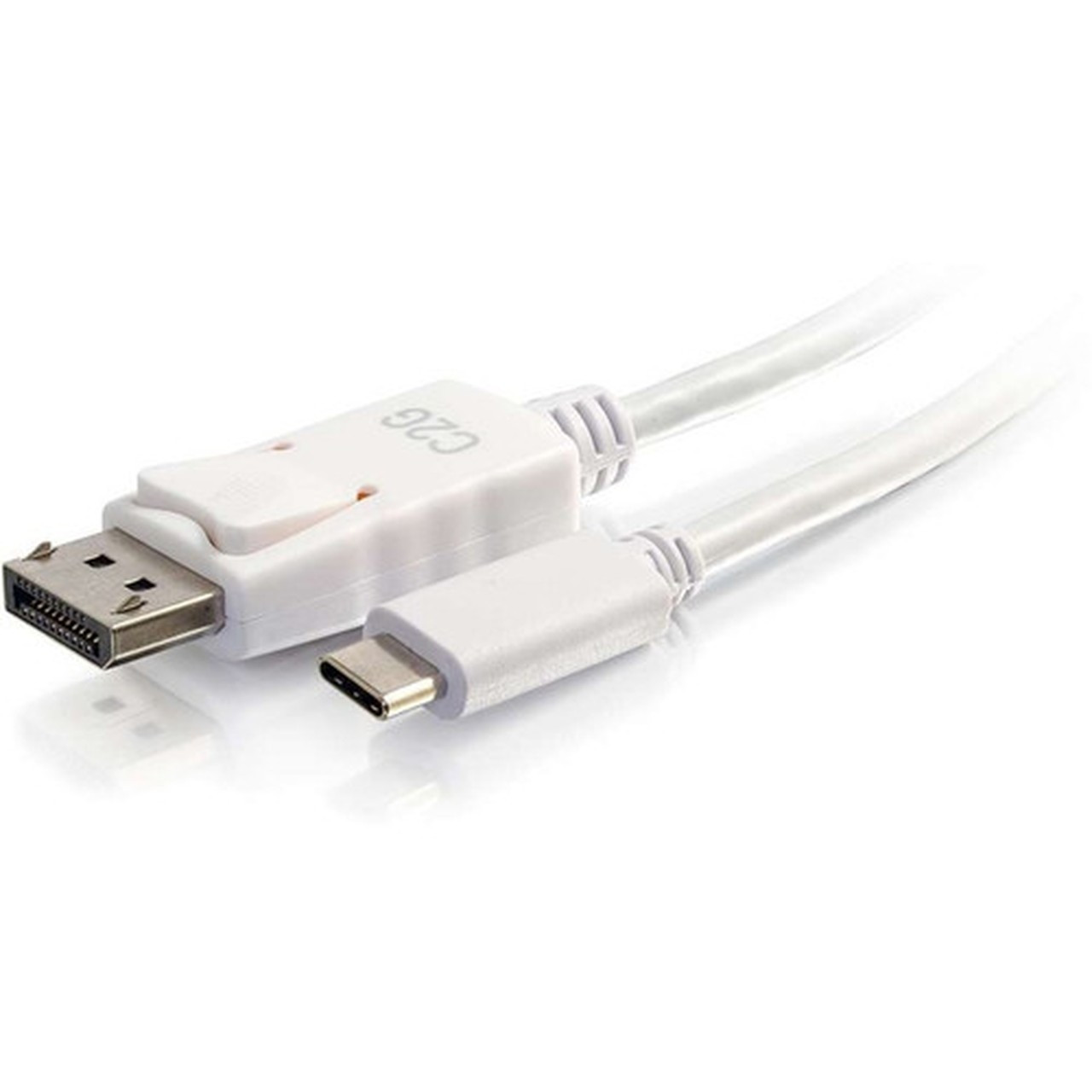 C2G 9ft USB C to DisplayPort 4K Cable White - 9 ft DisplayPortUSB AV Cable for AudioVideo Device Projector Notebook - First End 26881