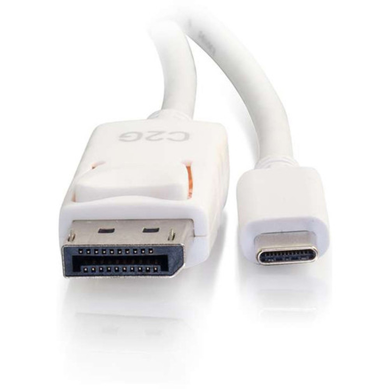 C2G 9ft USB C to DisplayPort 4K Cable White - 9 ft DisplayPortUSB AV Cable for AudioVideo Device Projector Notebook - First End 26881