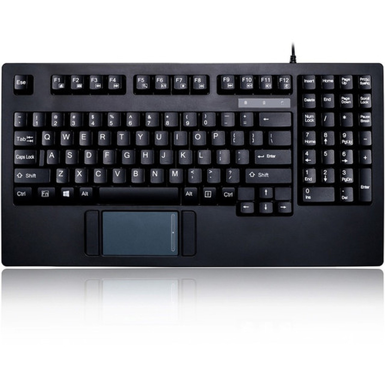 Adesso EasyTouch 425 - Rackmount Touchpad Keyboard - Cable Connectivity - USB Interface - 104 Key - English US - TouchPad - Windows AKB-425UB