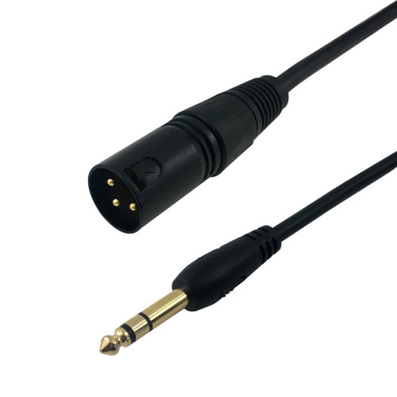 15ft XLR 3-pin Male to 14 Inch TRS Male Balanced Cable - Black FN-PAU-321-15