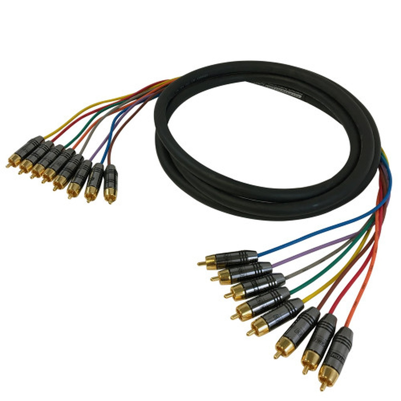 3ft Premium  RCA Male to RCA Male Analog 8-Channel Snake Cable FN-S8-RCA-RCA-03