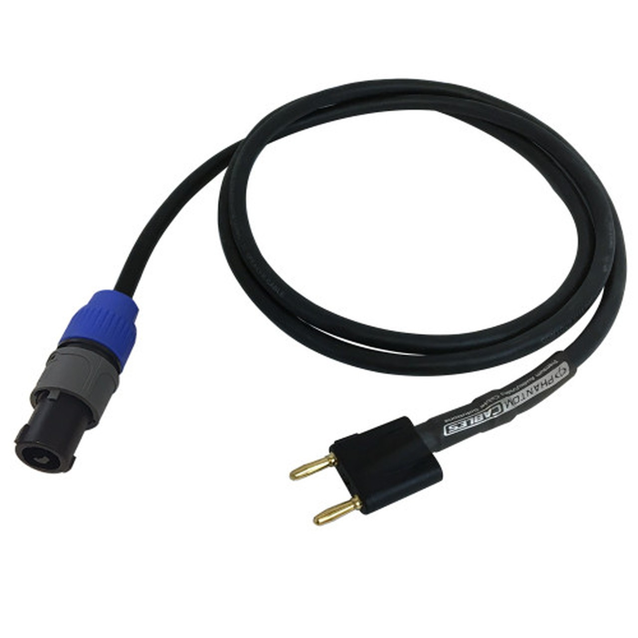 125ft Premium  2-Pole speakON to Dual Banana Clip Speaker Cable 14AWG FT4 FN-SP-N1B2C-125