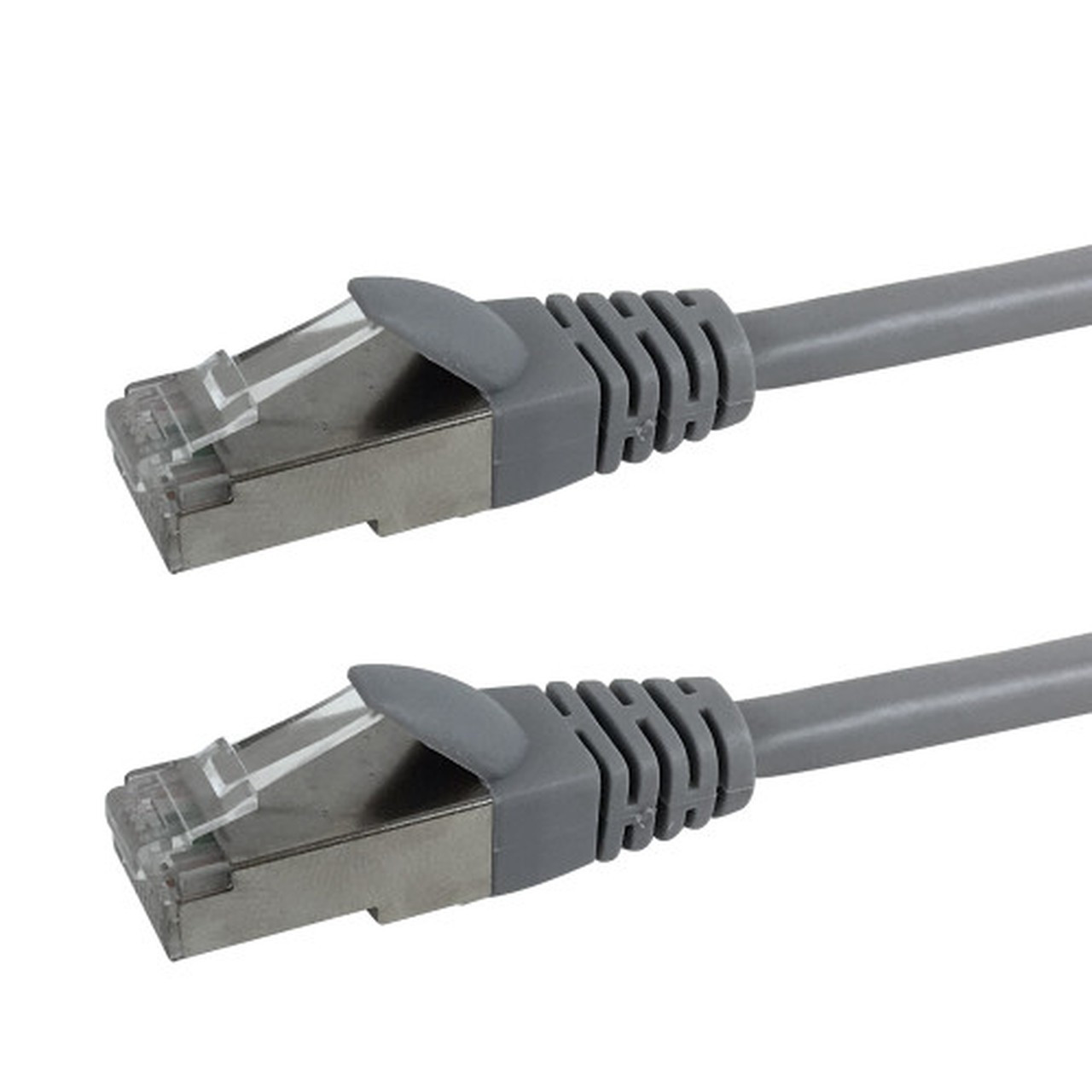 7ft RJ45 Cat6 Stranded Shielded 26AWG Molded Patch Cable CMR - Grey FN-CAT6SM-07GY