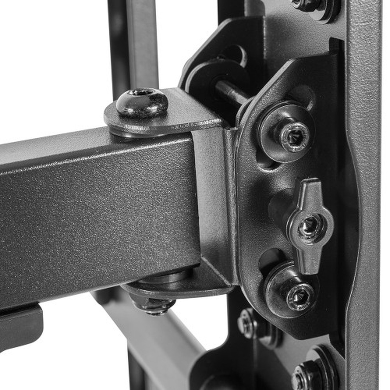 Full Motion TV Wall Mount Bracket for Flat and Curved LCDLEDs - Fits Sizes 32 to 55 inches - Maximum VESA 400x400 FN-MT-750-BK