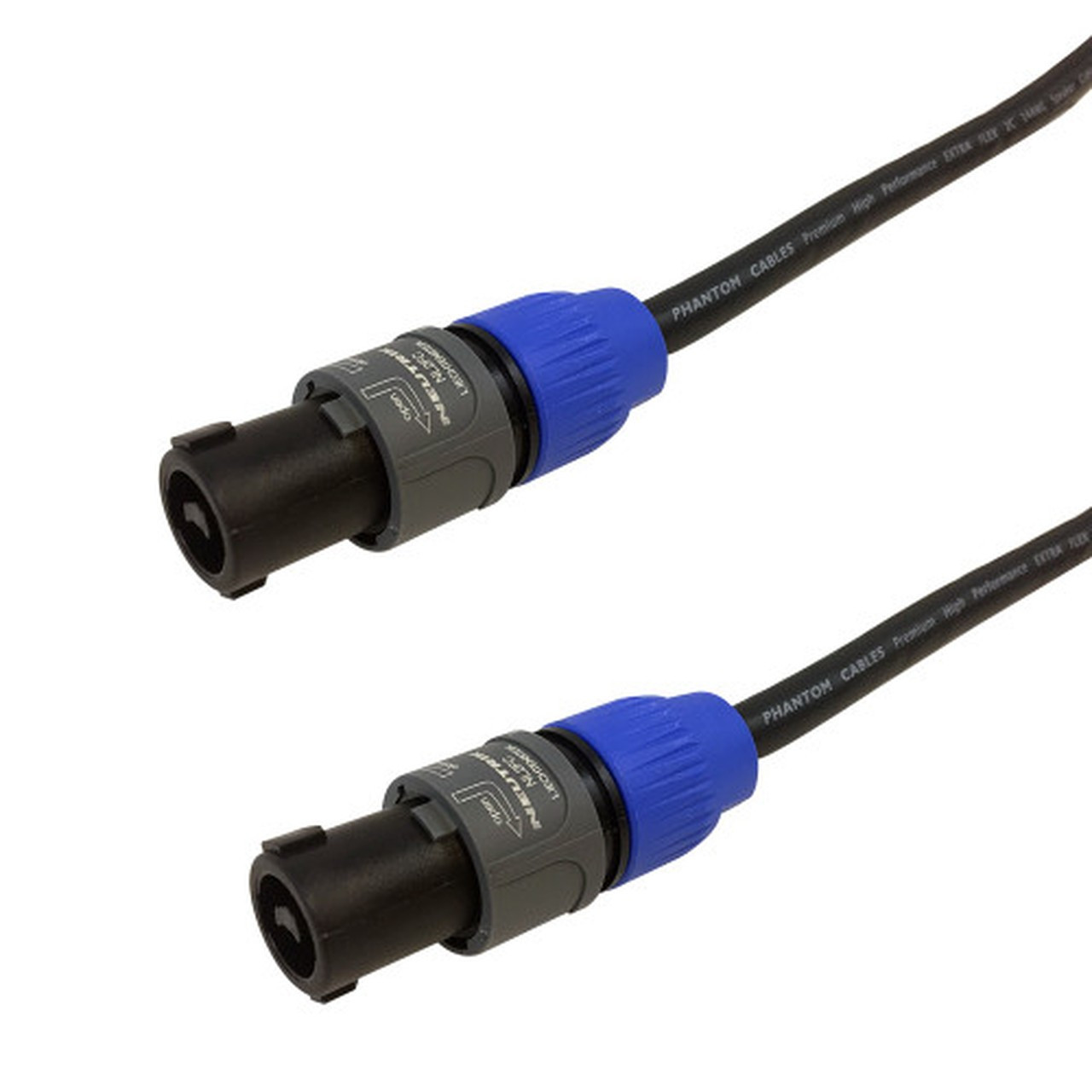 25ft Premium Phantom Cables 2-Pole SpeakON to 2-Pole SpeakON Speaker Cable 12AWG FT4 FN-SP-N1N1D-25