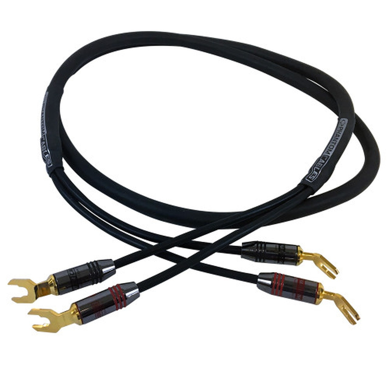 3ft Premium Phantom Cables Spade Lug Speaker Cable 14AWG FT4 FN-SP-S2S2C-03