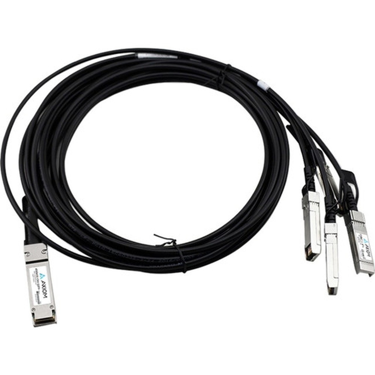 Axiom 10-Gigabit Ethernet QSFP to four SFP Active DAC Breakout Cables 5-Meter - 164 ft Twinaxial Network Cable for Switch - First JNP-QSFP-DACBO-5MA-AX