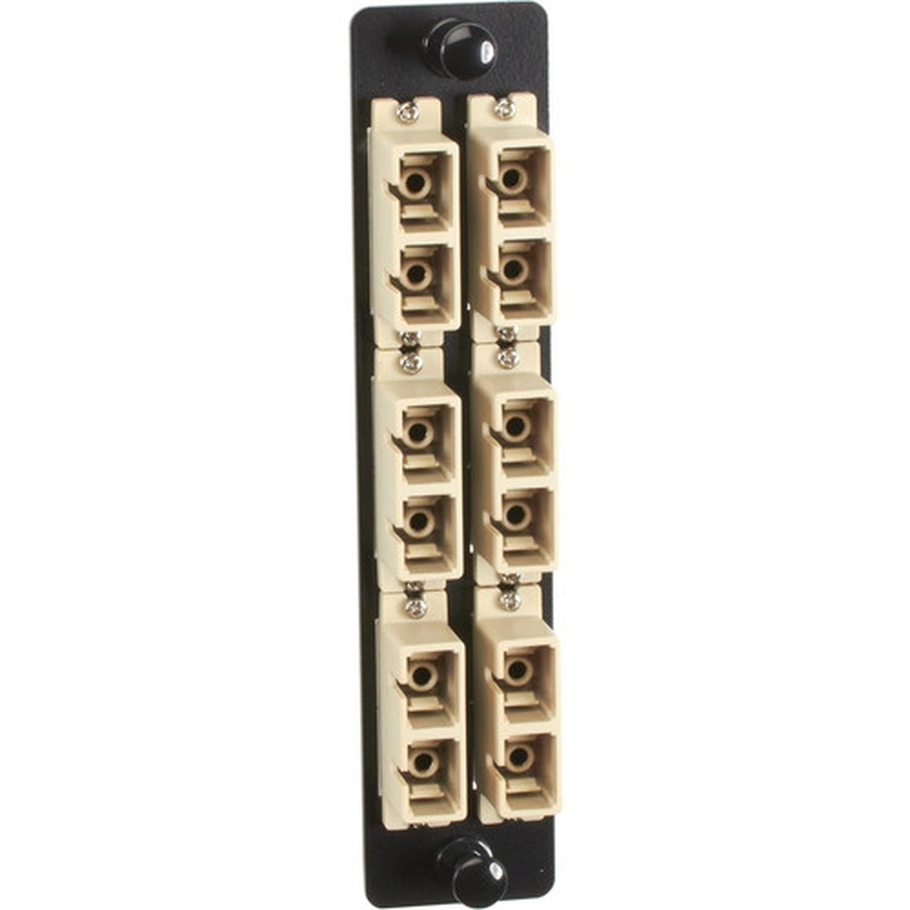 Black Box High-Density Adapter Panel Bronze Sleeves 6 SC Duplex Pairs Beige - 6 Ports - 6 x Duplex - Beige JPM463B