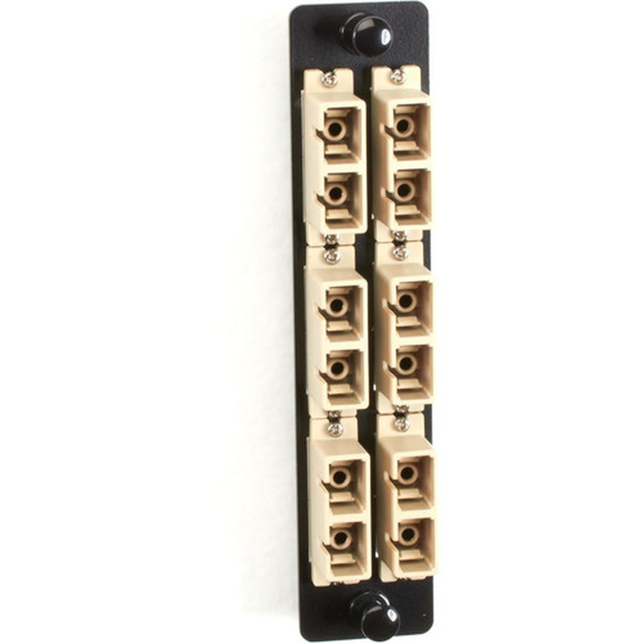 Black Box High-Density Adapter Panel Bronze Sleeves 6 SC Duplex Pairs Beige - 6 Ports - 6 x Duplex - Beige JPM463B