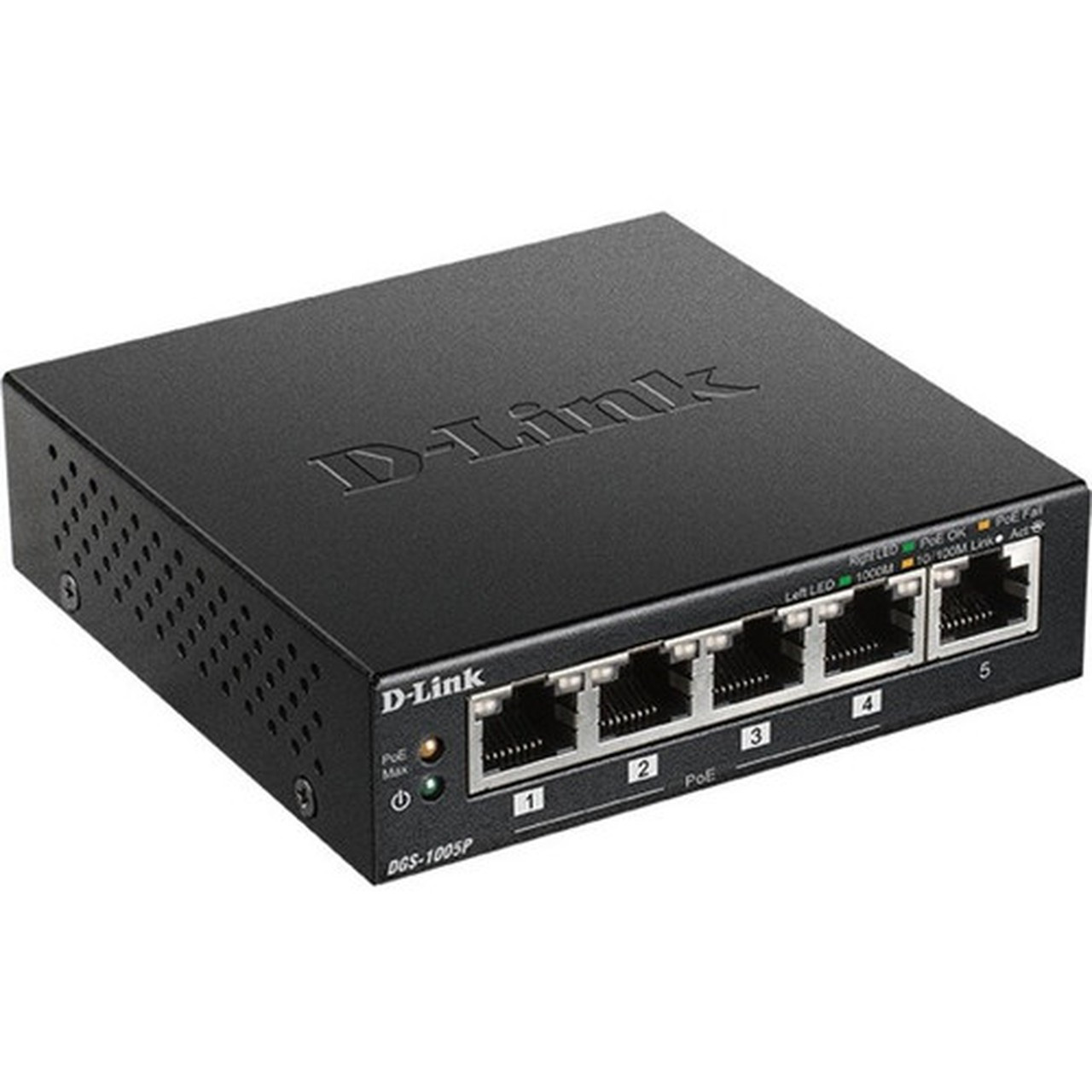 D-Link 5-Port Desktop Gigabit PoE Switch - 5 Ports - Manageable - 2 Layer Supported - Twisted Pair - Desktop DGS-1005P