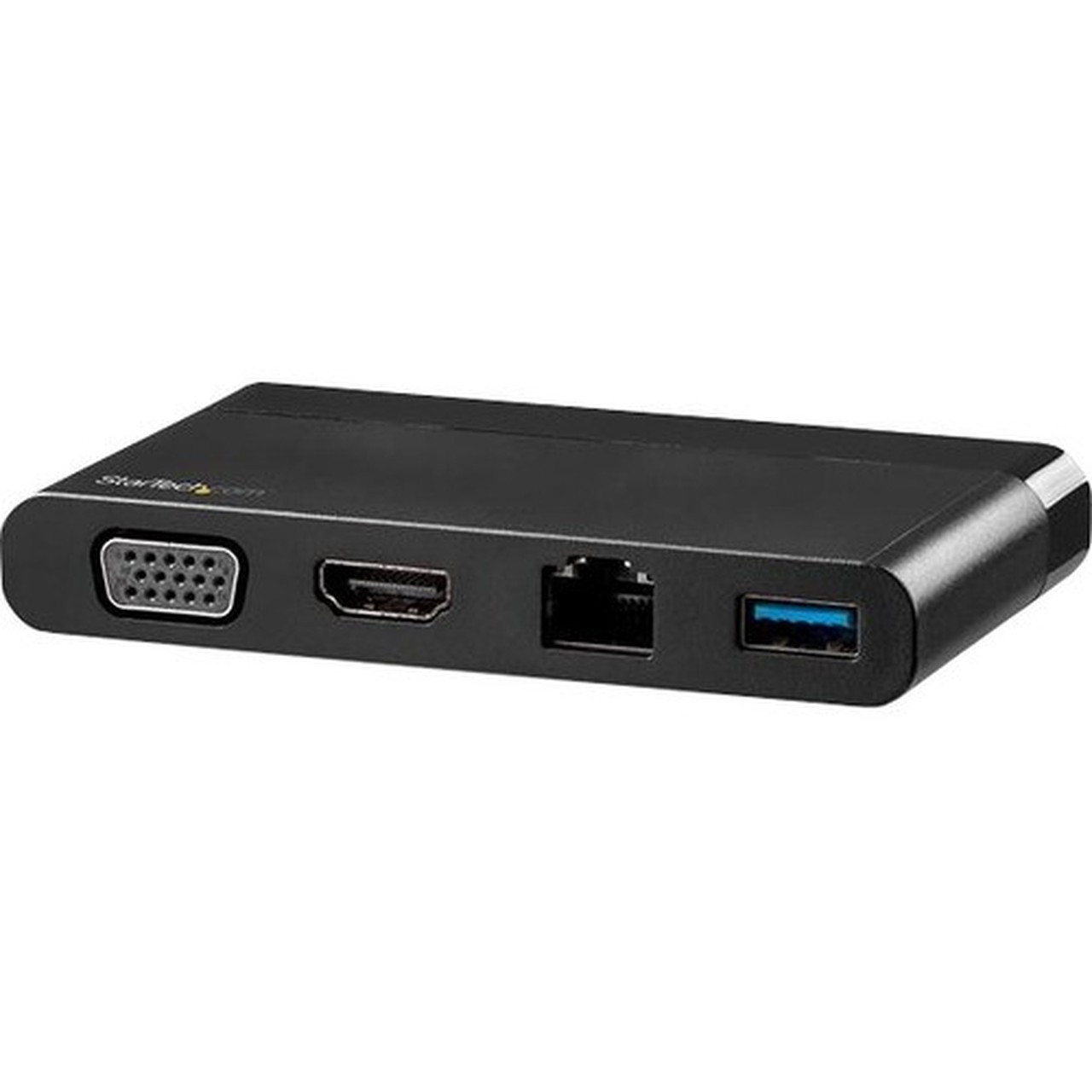 StarTechcom USB C Multiport Adapter with HDMI and VGA - Mac  Windows  Chrome - 4K - 1x USB-A Port - GbE - USB-C Adapter - Hideaway DKT30CHVCM