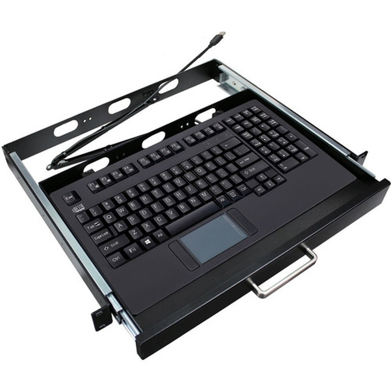 Adesso EasyTouch 425UB-MRP - Touchpad Keyboard w Rackmount - Cable Connectivity - USB Interface - 104 Key - English US - TouchPad - AKB-425UB-MRP
