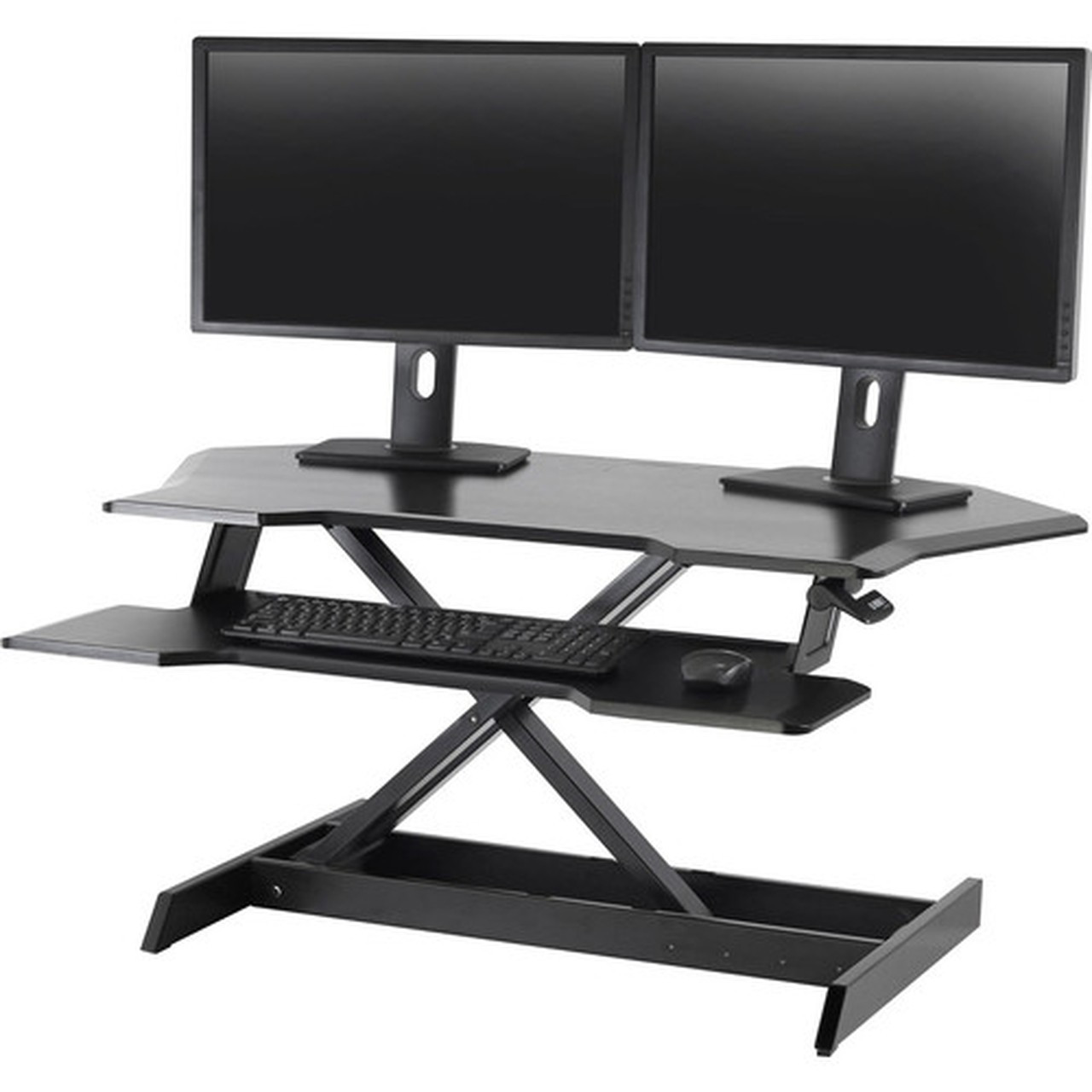 Ergotron WorkFit Corner Standing Desk Converter - Up to 30 Screen Support - 1588 kg Load Capacity - Desktop Tabletop - Black 33-468-921