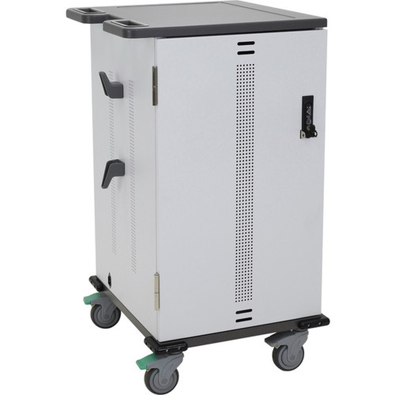 Ergotron YES Basic Charging Cart for Mini-laptops - 3 Shelf - Dual Handle - 2722 kg Capacity - 4 Casters - 4 10160 mm Caster Size YESBASGMPW4