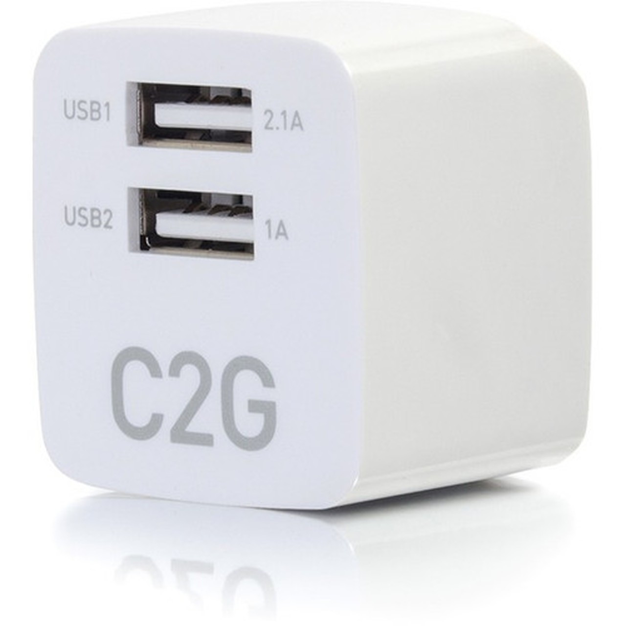 C2G 2-Port USB Wall Charger - AC to USB Adapter 5V 21A Output - 120 V AC 230 V AC Input - 5 V DC210 A Output 22322
