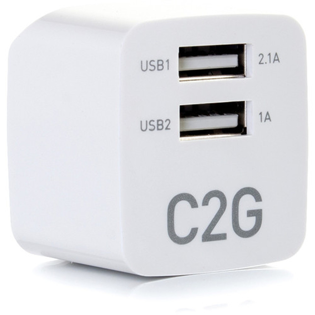 C2G 2-Port USB Wall Charger - AC to USB Adapter 5V 21A Output - 120 V AC 230 V AC Input - 5 V DC210 A Output 22322