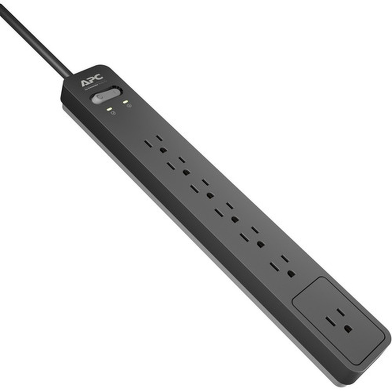 APC by Schneider Electric Essential SurgeArrest PE76 7 Outlets 6 Foot Cord 120V - 7 x NEMA 5-15R - 1440 J - 120 V Input PE76