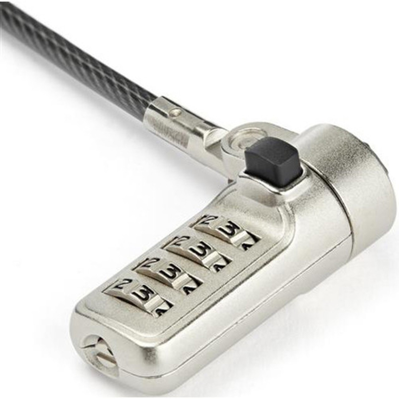 StarTechcom 65ft Laptop Cable Lock - 4 Digit Combination Anti-Theft Security Cable Lock for Wedge Slot LaptopComputer -Vinyl Coated LTLOCKNBL