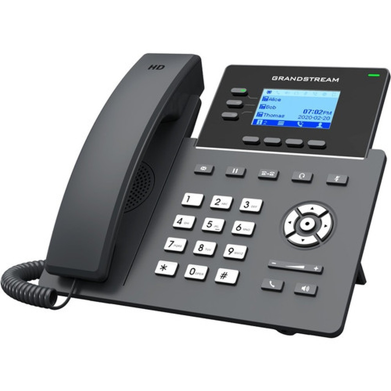 Grandstream GRP2603 IP Phone - Corded - Corded - Wall Mountable Desktop - 3 x Total Line - VoIP - Speakerphone - 2 x Network RJ-45 GRP2603