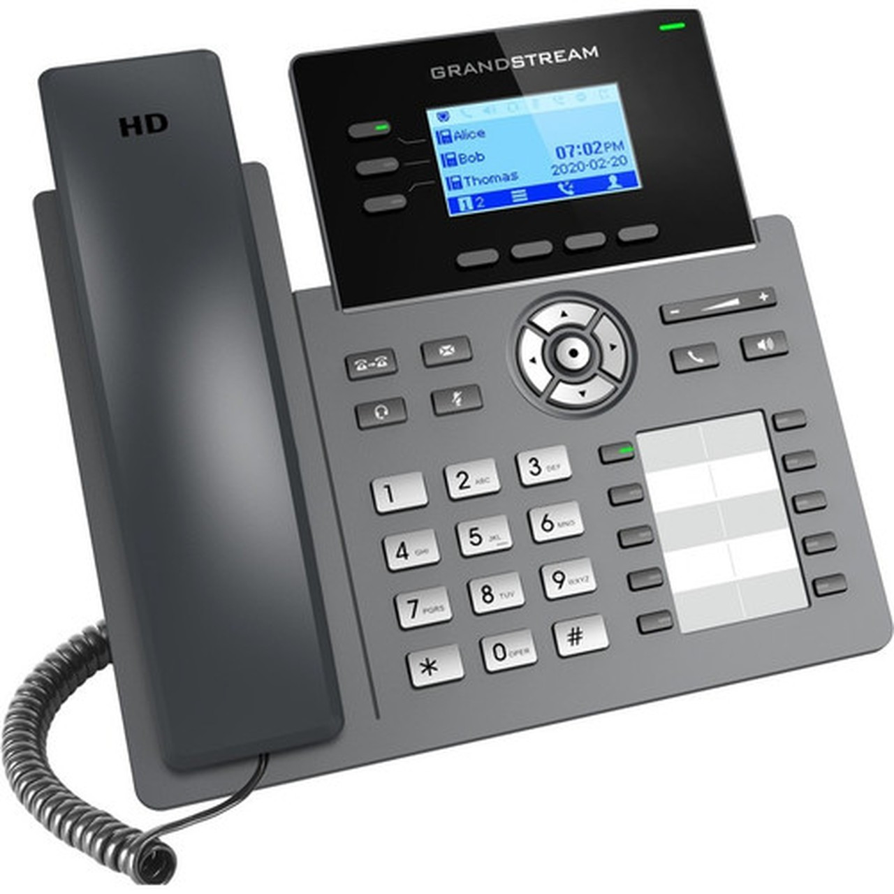 Grandstream GRP2604P IP Phone - Corded - Corded - Wall Mountable Desktop - 3 x Total Line - VoIP - Speakerphone - 2 x Network RJ-45 GRP2604P