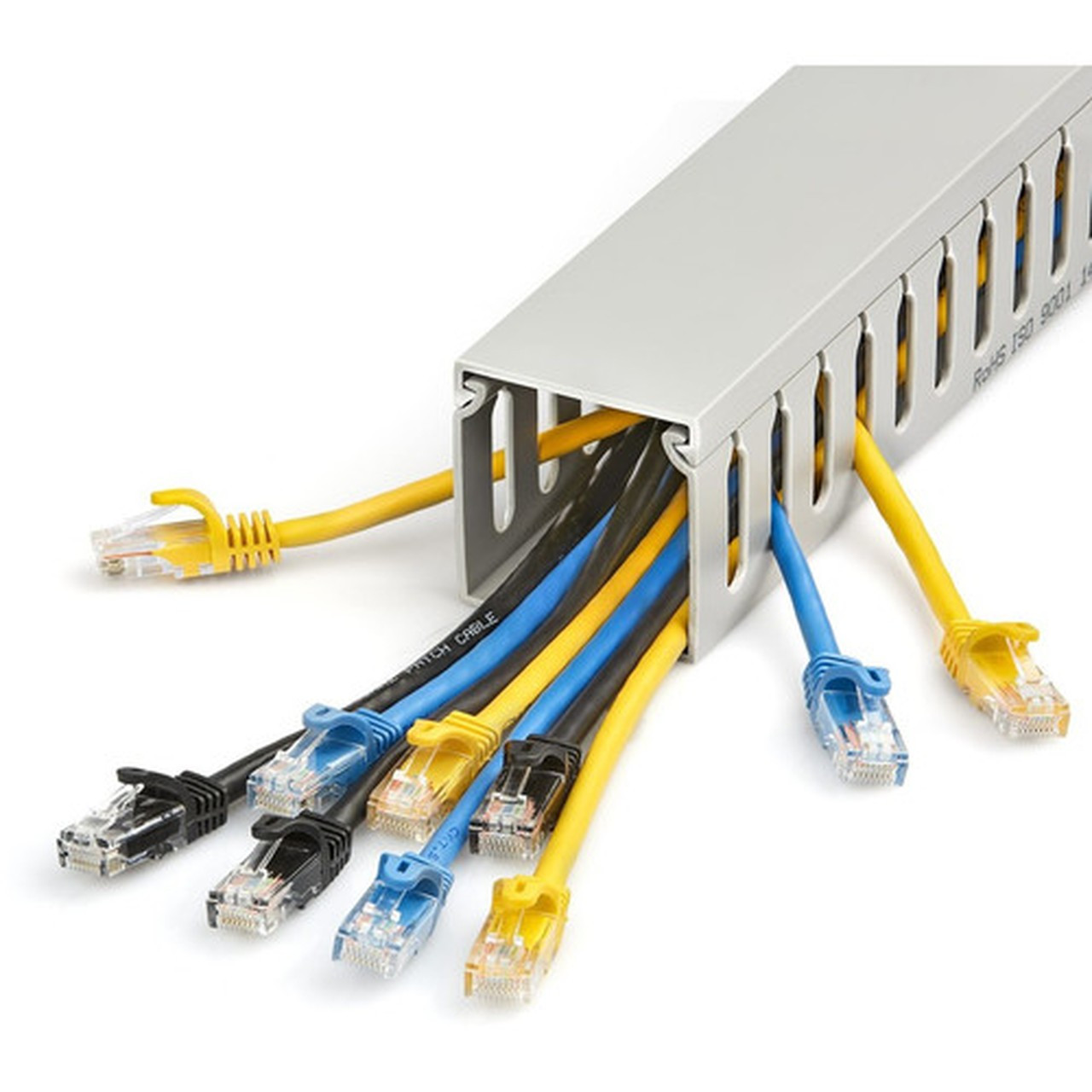 StarTechcom Cable Management Raceway with Cover 250mmW x 250mmH 65ft2m length 388mm Slots Wall Wire Duct UL Listed - CBMWD5050