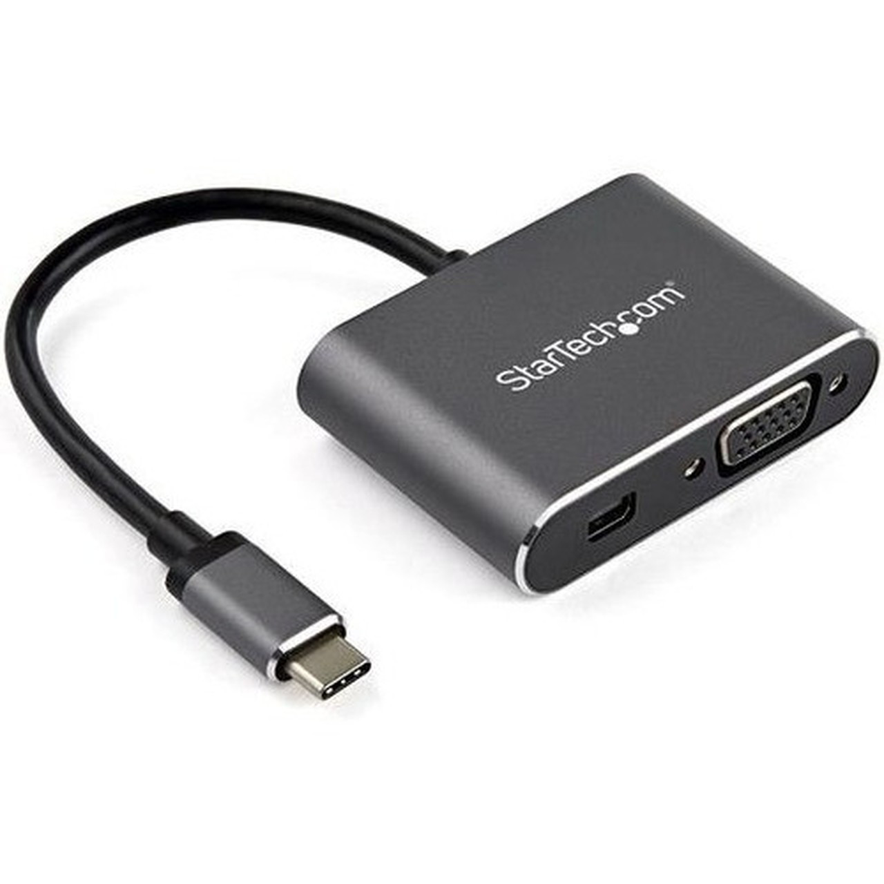 StarTechcom USB C Multiport Video Adapter - USB-C to 4K 60Hz Mini DisplayPort 12 HBR2 HDR or 1080p VGA Monitor Display Adapter - - CDP2MDPVGA