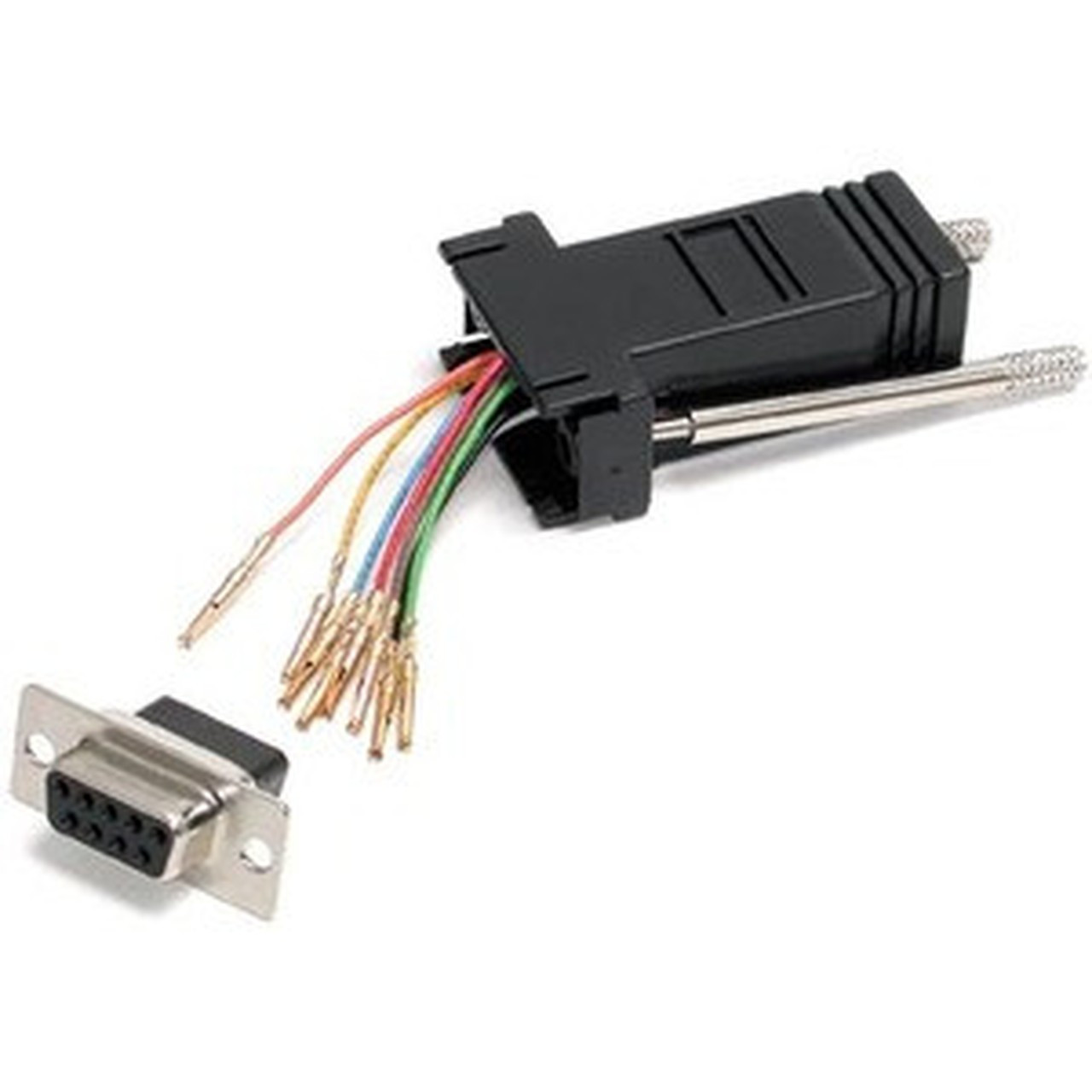 StarTechcom DB9 to RJ45 Modular Serial Adapter - Black - 1 Pack - 1 x DB-9 Female - 1 x RJ-45 Female GC98FF