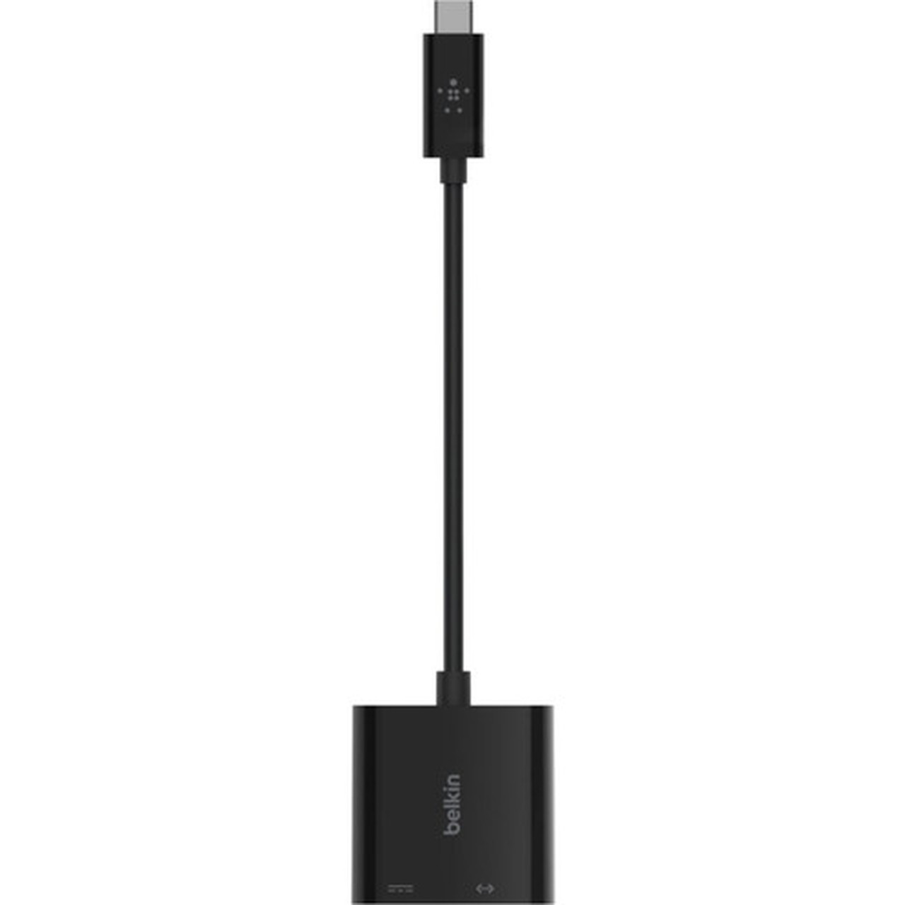 Belkin USB-C to Ethernet  Charge Adapter - 1 x Type C Male USB - 1 x RJ-45 Female Network 1 x Type C Female USB - Black INC001BTBK