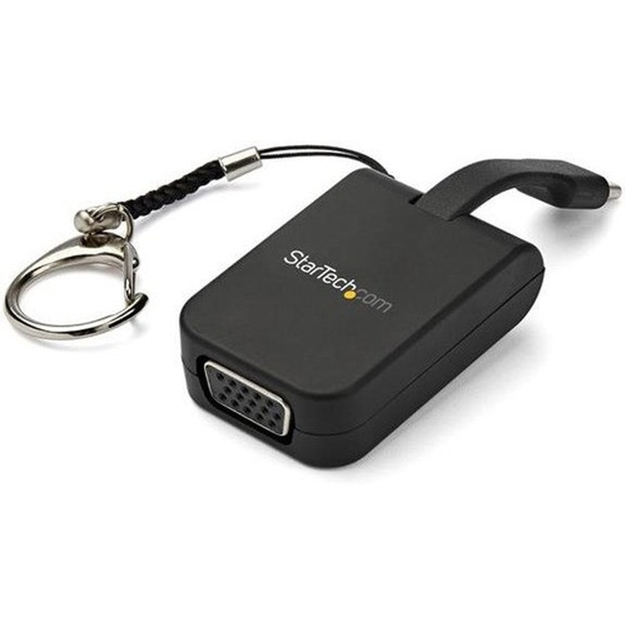 StarTechcom Compact USB C to VGA Adapter - 1080p Active USB Type-C to VGA Display Converter w Keychain Ring - Thunderbolt 3 - USB-C CDP2VGAFC