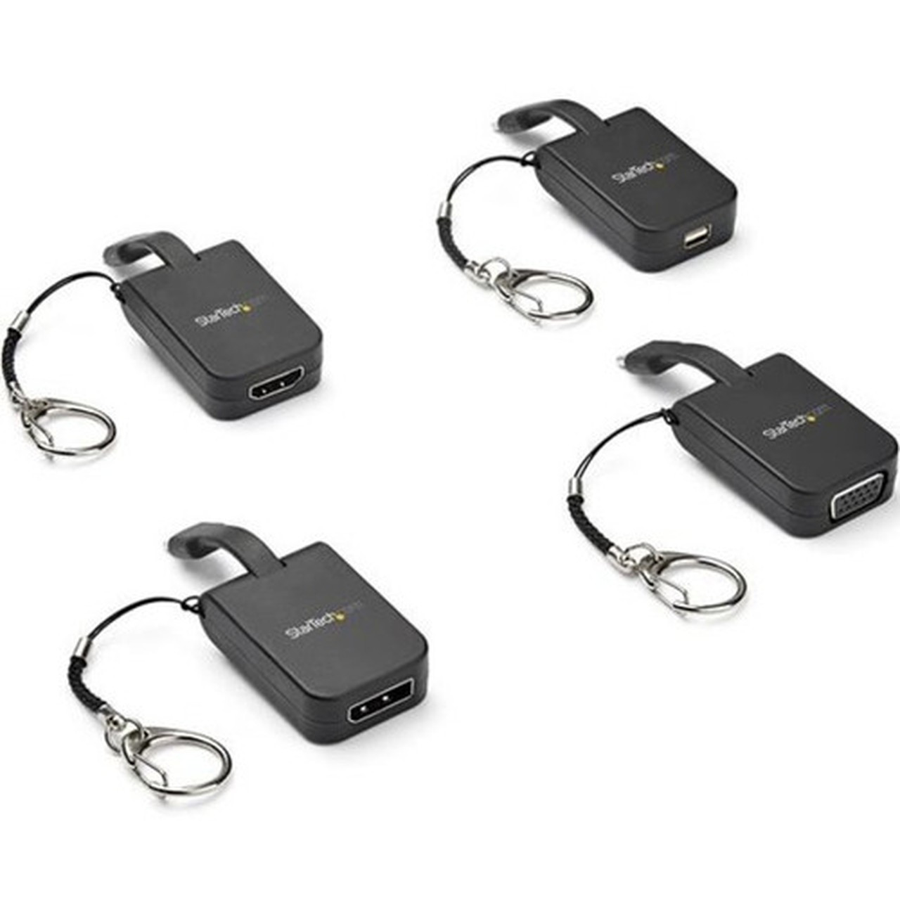StarTechcom Compact USB C to VGA Adapter - 1080p Active USB Type-C to VGA Display Converter w Keychain Ring - Thunderbolt 3 - USB-C CDP2VGAFC