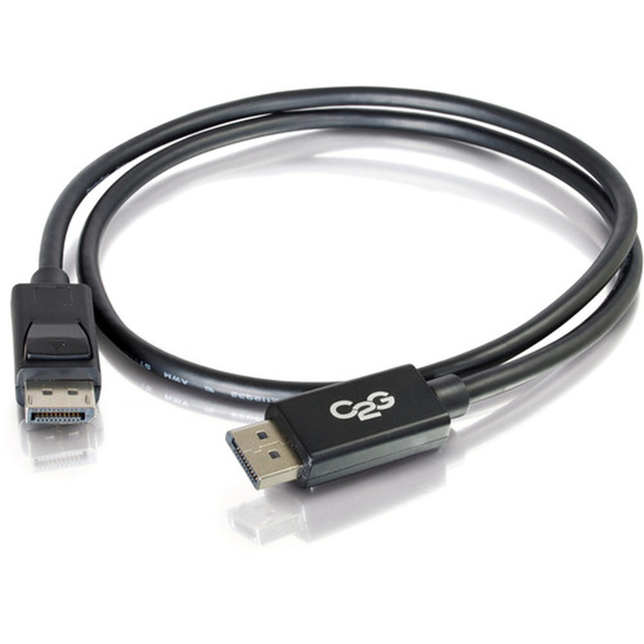 C2G 6ft DisplayPort Cable with Latches 8K UHD MM - Black - 6 ft DisplayPort AV Cable for Notebook Monitor AudioVideo Device HDTV 54401