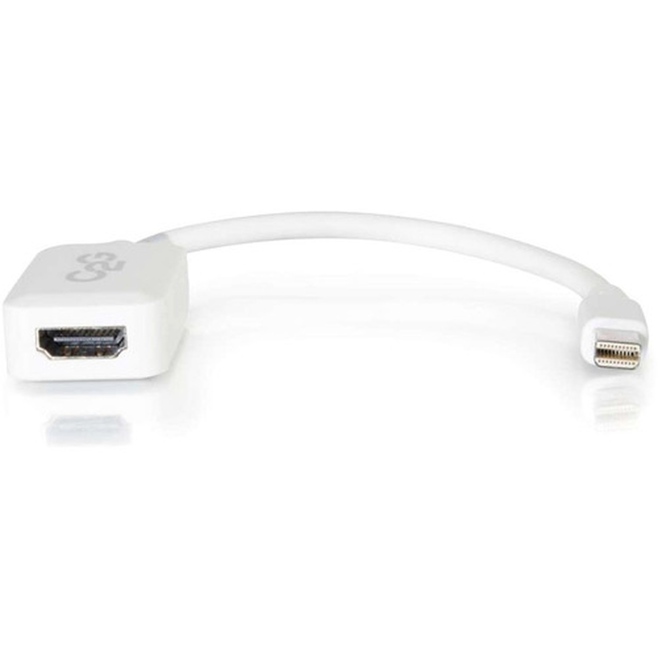 C2G 8in Mini DisplayPort Male to HDMI Female Adapter Converter - White - 8 HDMIMini DisplayPort AV Cable for AudioVideo Device - 54314