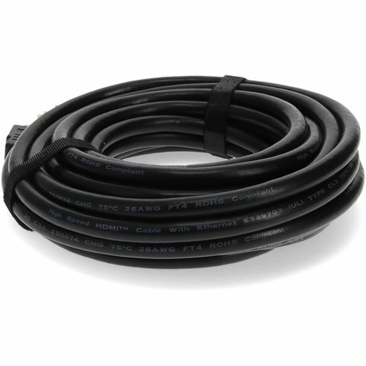 AddOn 762m 2500ft HDMI 13 Male to Male Black Cable - 25 ft HDMI AV Cable for AudioVideo Device HDTV Blu-ray Player DVD - 1 x HDMI2HDMI25F