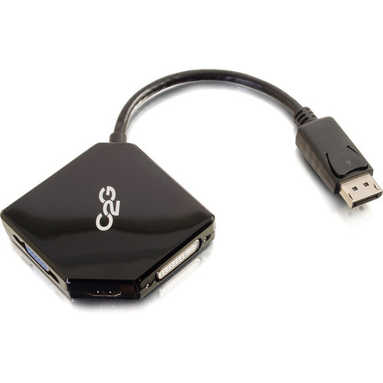 C2G DisplayPort to HDMI VGA or DVI Adapter Converter - DVIDisplayPortHDMIVGA AV Cable for Projector Monitor AudioVideo HDTV - 54340