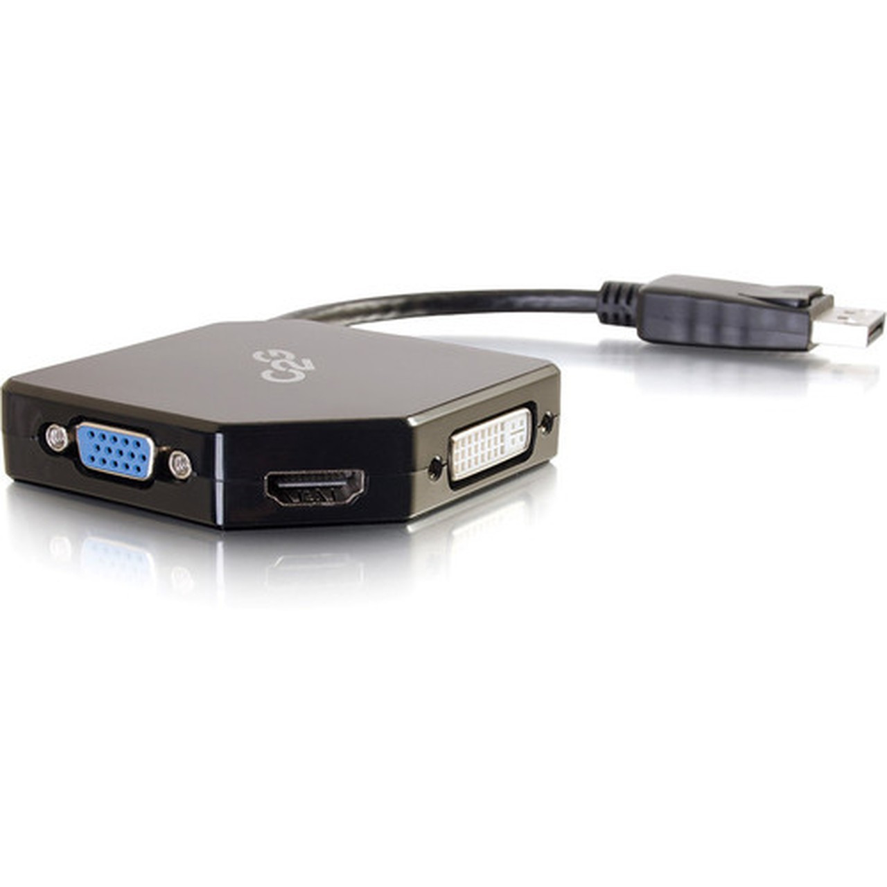 C2G DisplayPort to HDMI VGA or DVI Adapter Converter - DVIDisplayPortHDMIVGA AV Cable for Projector Monitor AudioVideo HDTV - 54340
