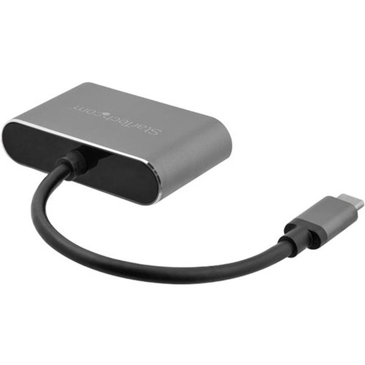 StarTechcom USB C to VGA and HDMI Adapter - Aluminum - USB-C Multiport Adapter - 6 in  1524 cm Built-In Cable - USB C multiport all CDP2HDVGA
