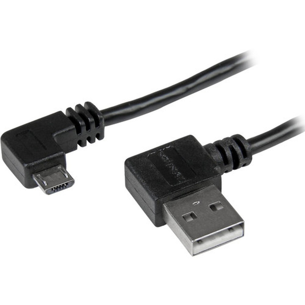 StarTechcom 1m 3 ft Micro-USB Cable with Right-Angled Connectors - MM - USB A to Micro B Cable - Charge and sync your Micro-USB from USB2AUB2RA1M