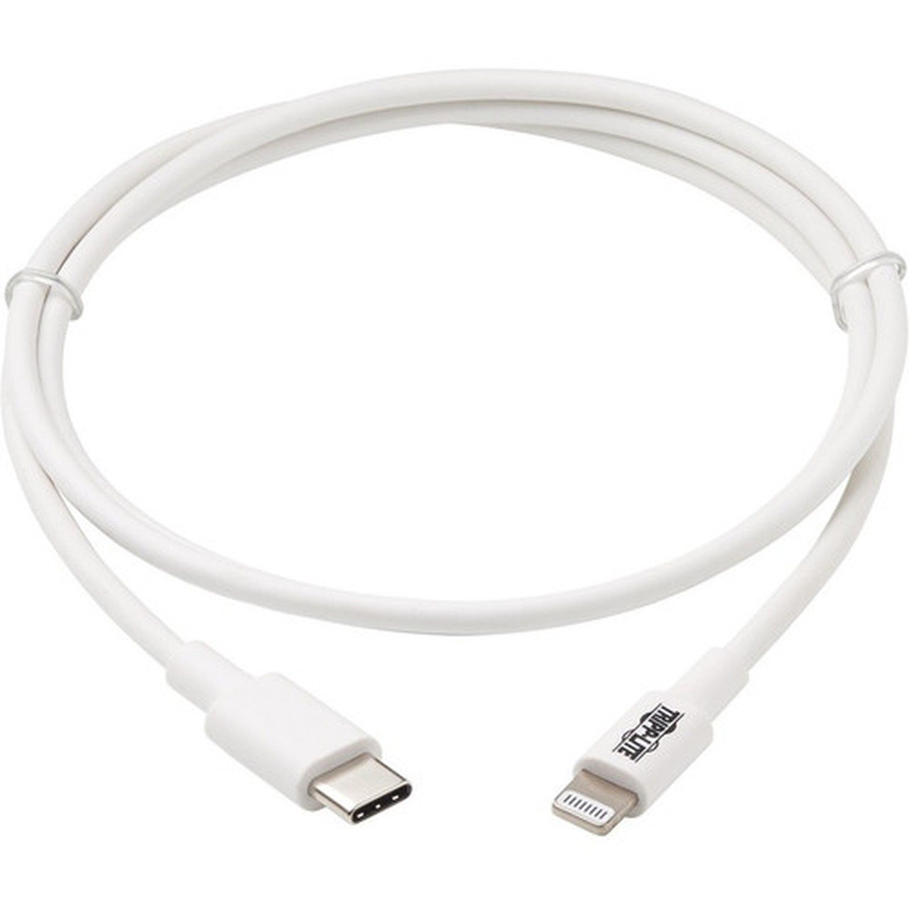 Tripp Lite USB-C to Lightning Cable MM White 3 ft 09 m - 3 ft LightningUSB Data Transfer Cable for iPhone iPad iPod Wall M102-003-WH