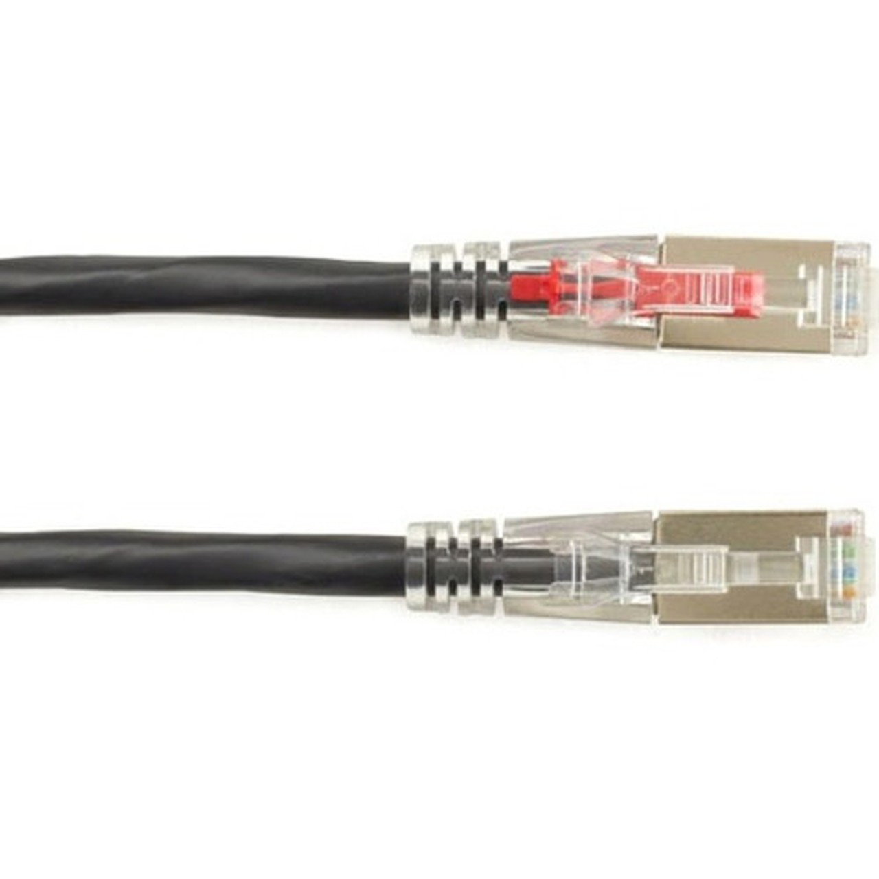 Black Box GigaTrue 3 Cat6 SFTP Patch Network Cable - 3 ft Category 6 Network Cable for Patch Panel Wallplate Network Device - 1 C6PC70S-BK-03
