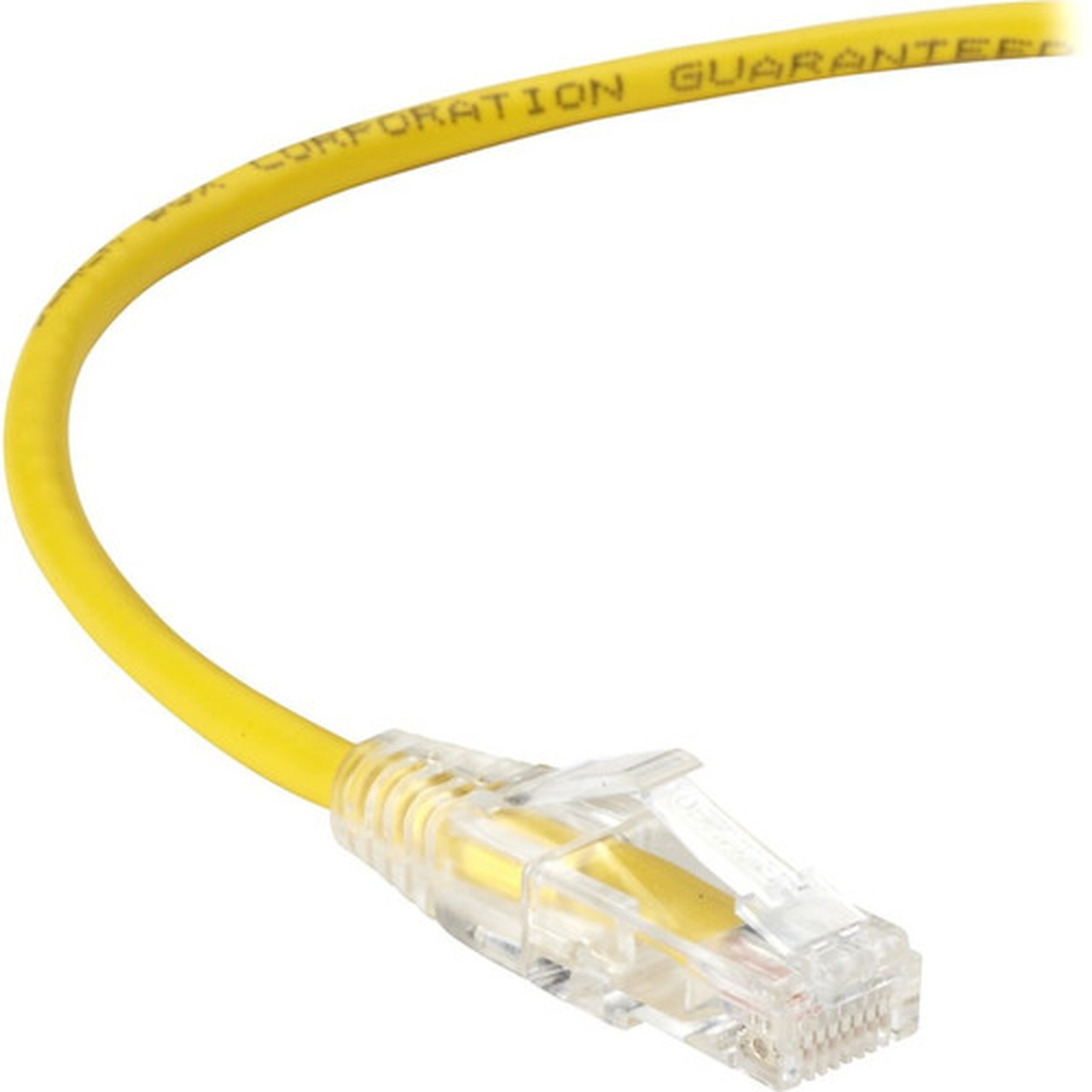 Black Box Slim-Net Cat6a UTP Patch Network Cable - 3 ft Category 6a Network Cable for Patch Panel Wallplate Network Device - First C6APC28-YL-03