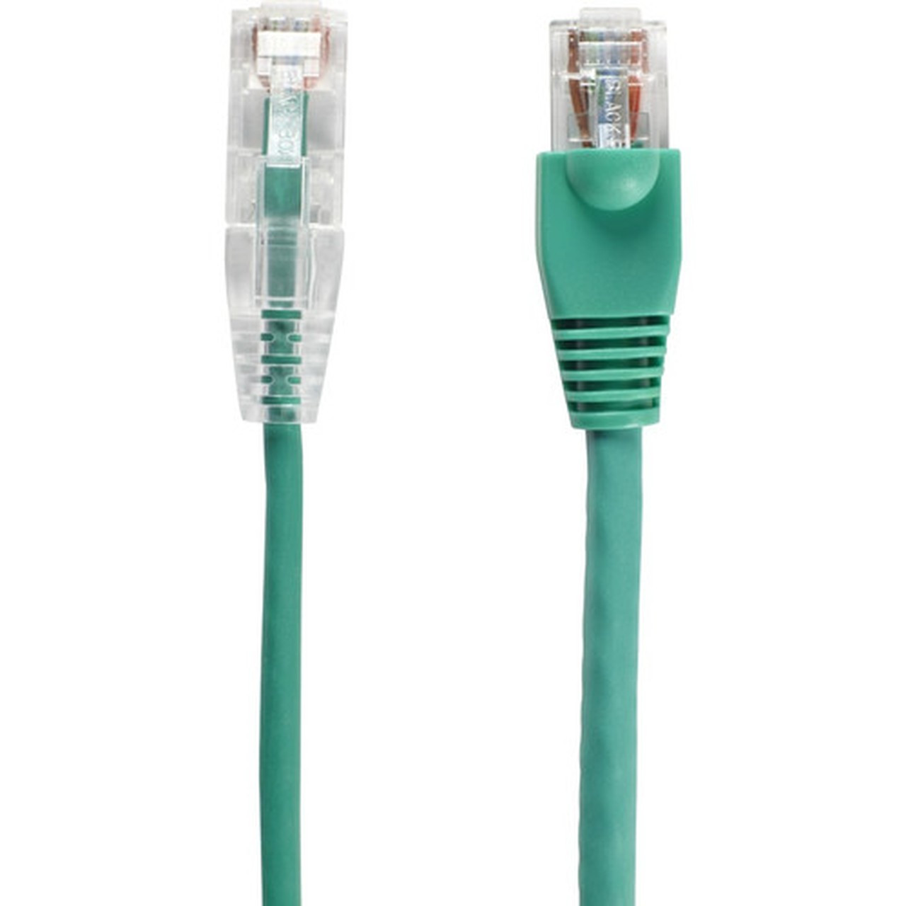 Black Box Slim-Net Cat6a UTP Patch Network Cable - 20 ft Category 6a Network Cable for Patch Panel Wallplate Network Device - First C6APC28-GN-20