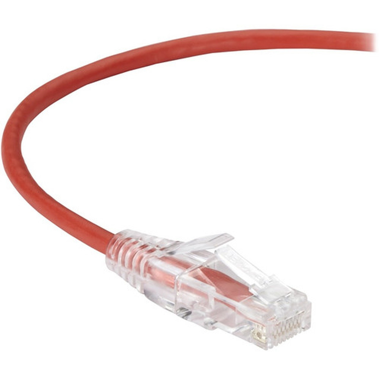 Black Box Slim-Net Cat6a UTP Patch Network Cable - 7 ft Category 6a Network Cable for Patch Panel Wallplate Network Device - First C6APC28-RD-07