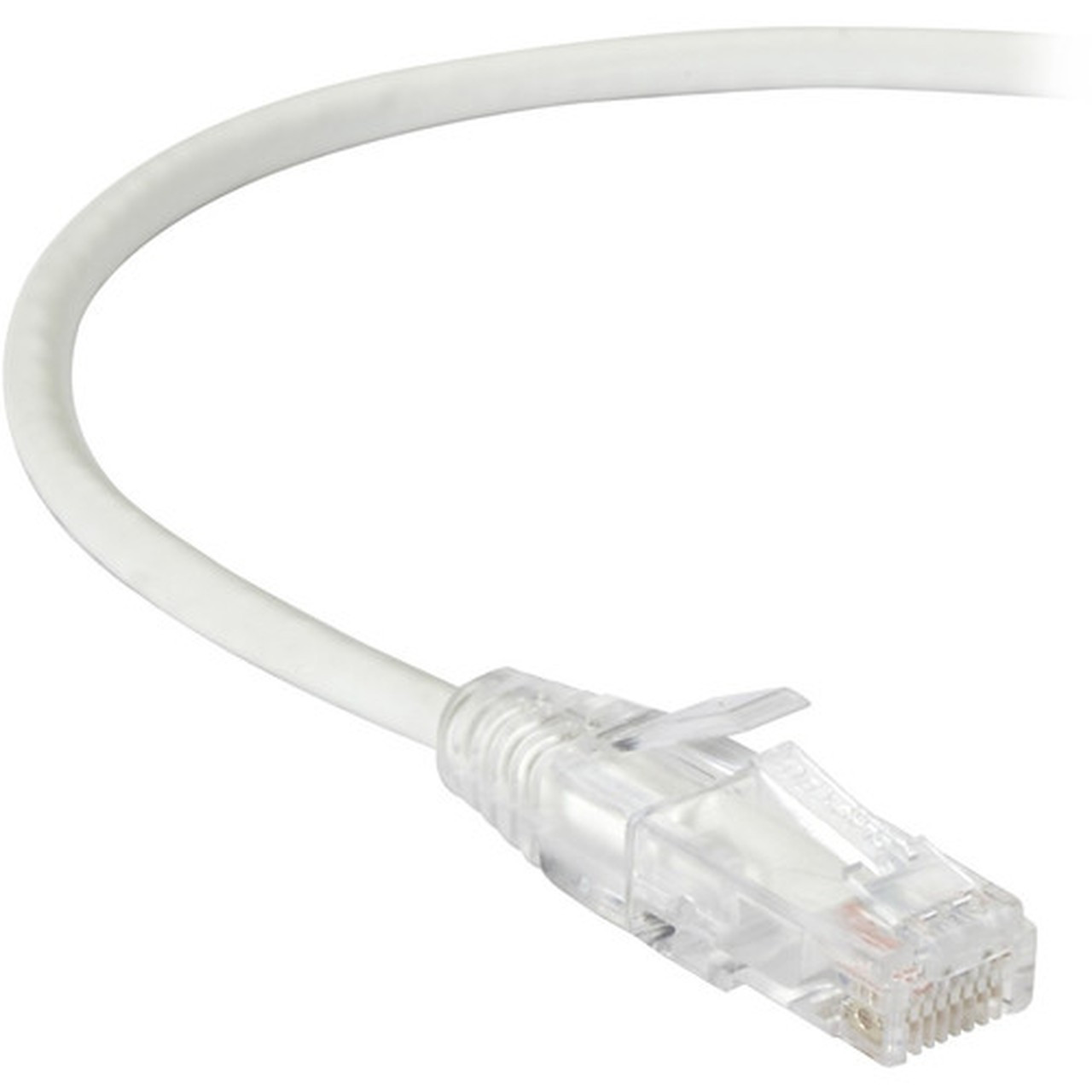 Black Box Slim-Net Cat6a UTP Patch Network Cable - 7 ft Category 6a Network Cable for Patch Panel Wallplate Network Device - First C6APC28-WH-07