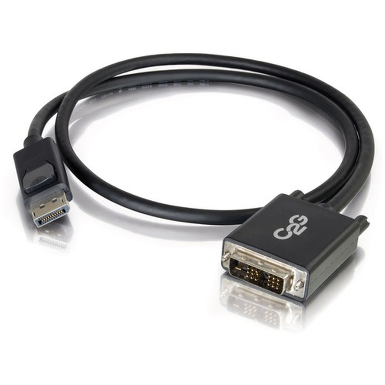 C2G 10ft DisplayPort Male to Single Link DVI-D Male Adapter Cable - Black - 10 ft DisplayPortDVI-D Video Cable for Notebook Monitor 54330