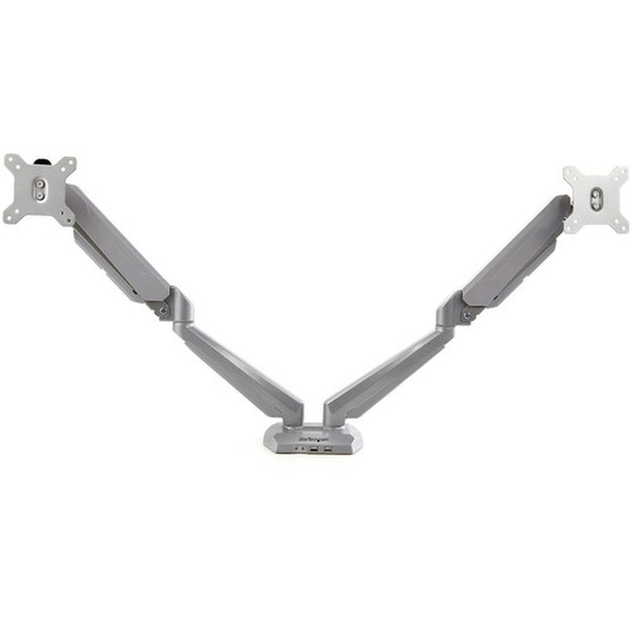 StarTechcom Desk Mount Dual Monitor Arm with USB  35mm Audio - Desk Clamp Ergonomic VESA Mount for up to 32 inch Displays - Full - ARMSLIMDUOS