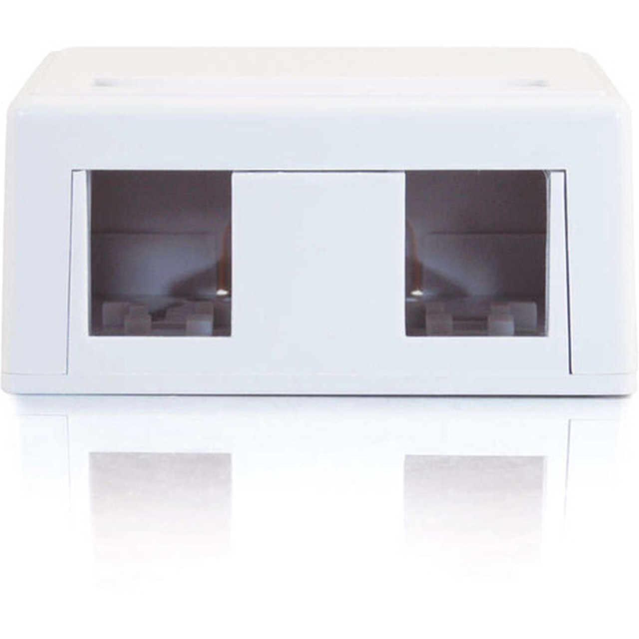 C2G 2 Socket Keystone Jack Surface Mounting Box - 2 x Sockets - White 03833
